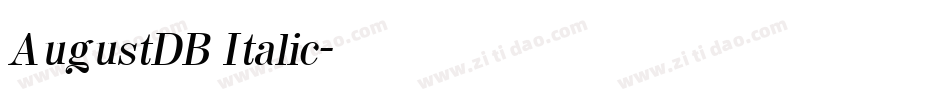 AugustDB Italic字体转换